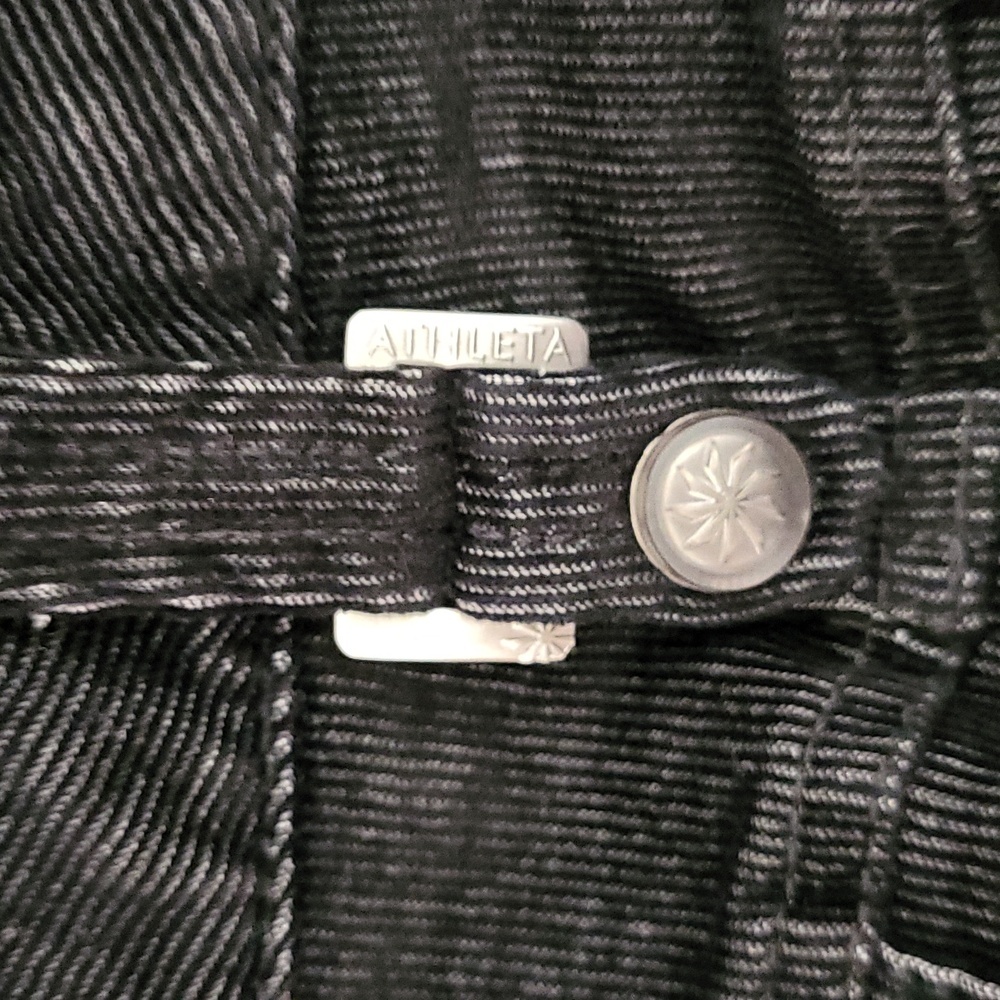 Athleta Womens 6 Corduroy Cargo‎ Dipper Pants Black Flare Bootcut Y2K - Picture 12 of 13